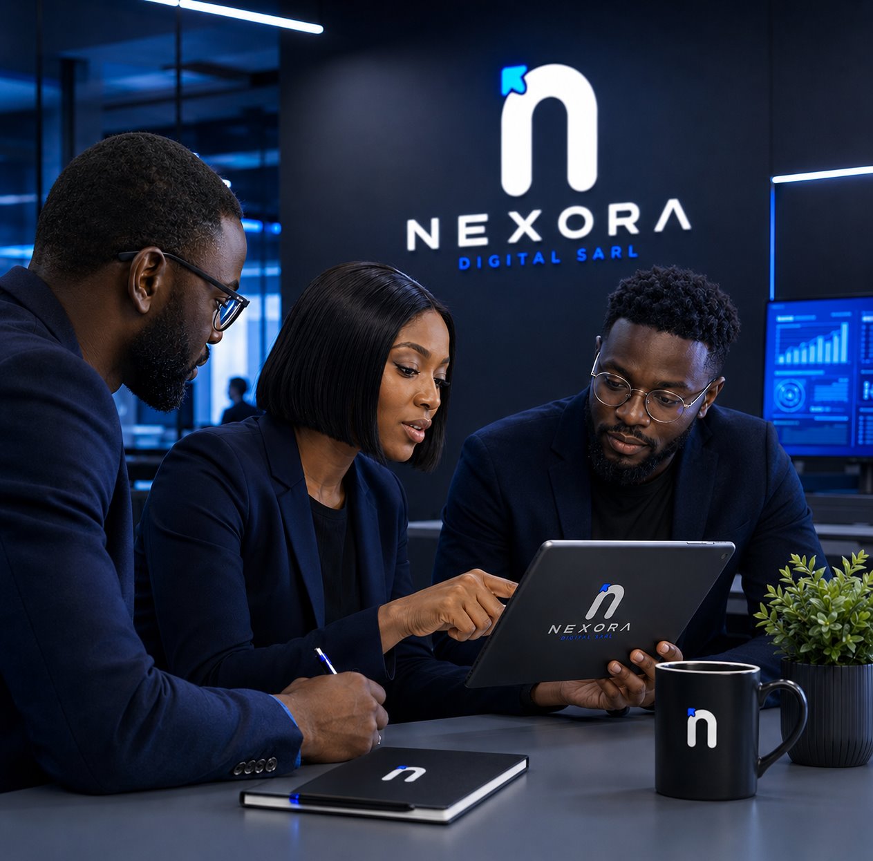 L'équipe NEXORA au bureau