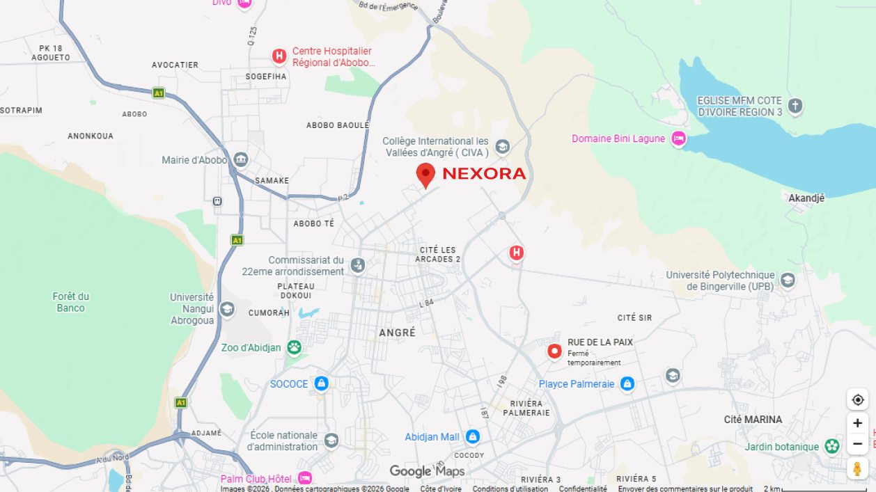 Plan d'accès : NEXORA, Abidjan
